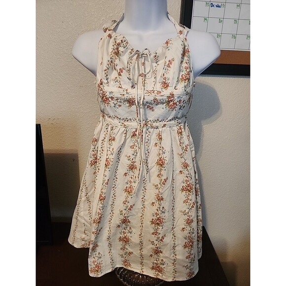 Forever 21 Dresses & Skirts - Forever 21 Floral Backless Mini Dress Womens Size M Medium Sleeveless Sun Dress